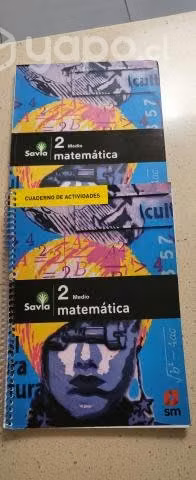 Libro y cuadernillo Matemáticas 2 Medio Savia