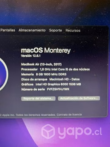 Mac 2017 + Disco duro 2 tera