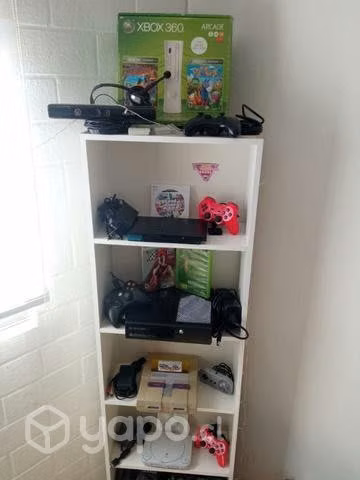 Play station 2 , super nintendo, Xbox 360