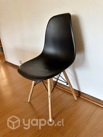 Sillas Eames Negras (6 unidades) - Imagen 2