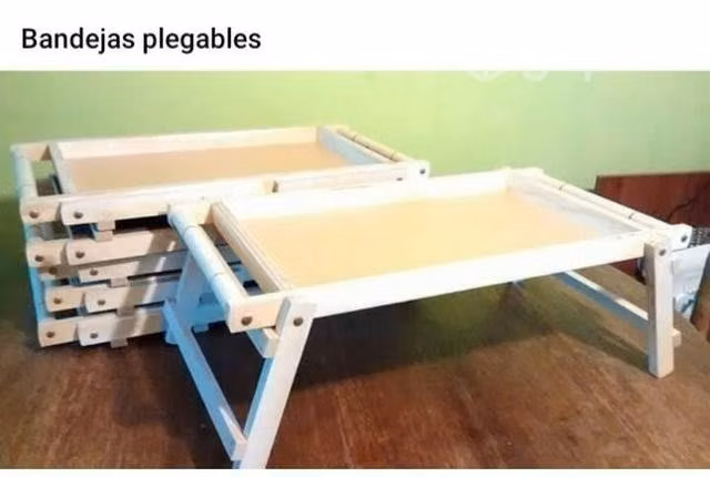 Bandejas plegables de madera
