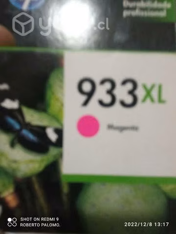 Tintas HP 933xl colores originales de alta