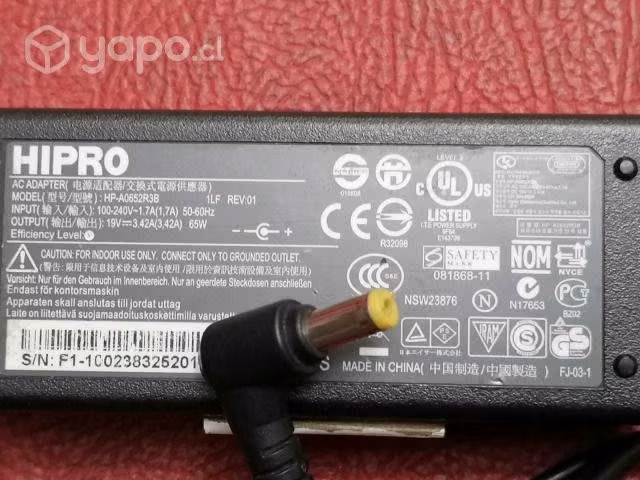 Cargadores Originales Toshiba-Hp-Sony