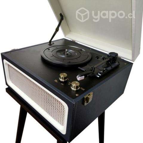 Tocadisco Velador Bluetooth Tornamesa Clasico Vini - Imagen 2