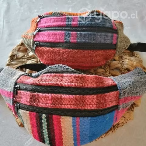 Estuches, bananos y mochilas, textil andino - Imagen 2