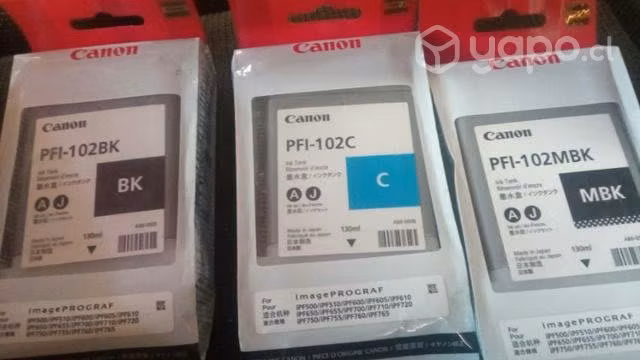 Tintas canon pfi 102 colores originales de 130ml