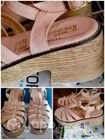 Bellas Sandalias. Nuevas 35 al 39 C. Negro -Rosa
