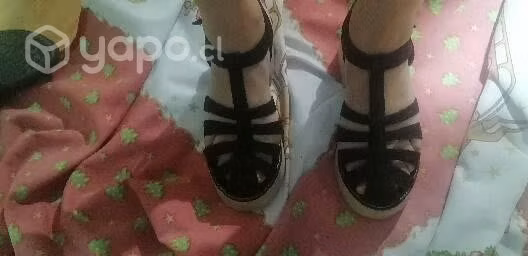 Bellas Sandalias. Nuevas 35 al 39 C. Negro -Rosa
