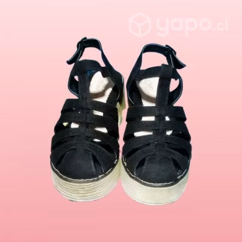Bellas Sandalias. Nuevas 35 al 39 C. Negro -Rosa