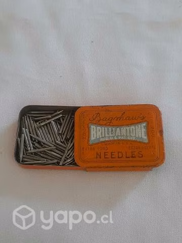 Caja con agujas Brillantone fonografo