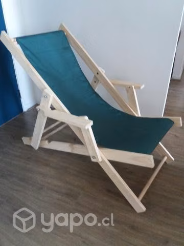 Rebajada silla madera con lona