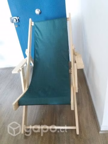 Rebajada silla madera con lona