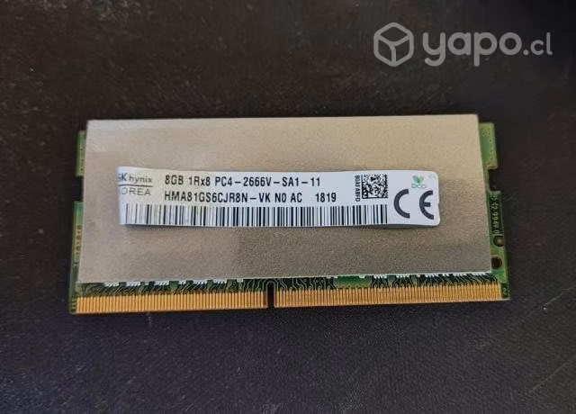 Memoria Ram 8GB DDR4 SODIMM 2666Mhz