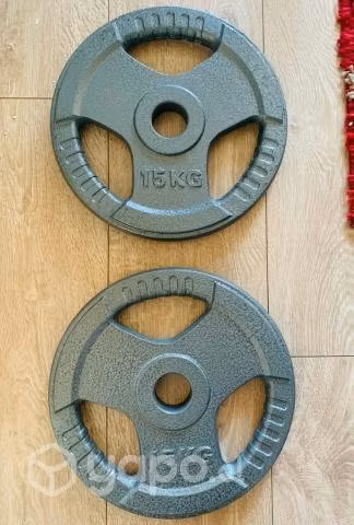 Disco Olímpico Con Agarre 15 Kgs