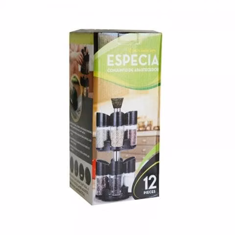 Especiero giratorio 2 niveles + set 12 piezas cond