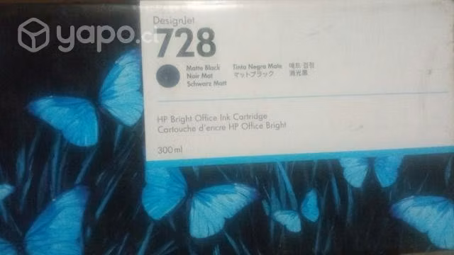 Tinta HP 728 Matte black original de 300ml