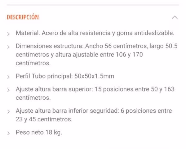 Rack multifuncional más barra con 40 kilos - Imagen 2