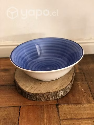 Bowl blanco y celeste