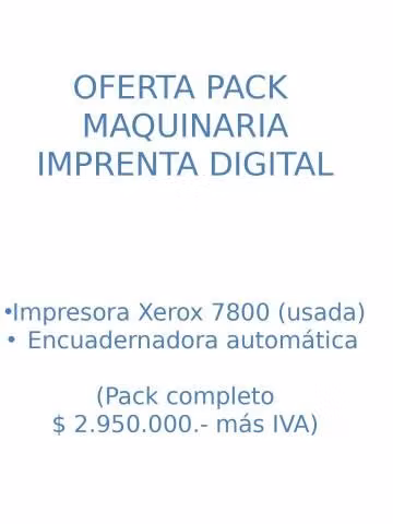 Pack digital (impresora digital + encuadernadora)