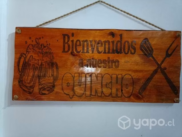 Letrero grabado láser
