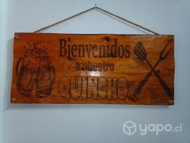 Letrero grabado láser