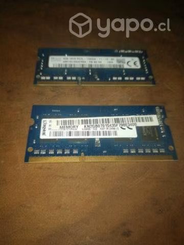 PACK RAM 6GB (2 y 4) DDR3 SODIMM