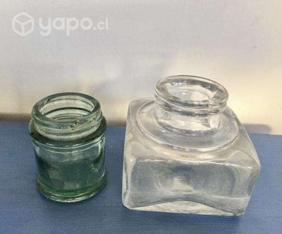 Par de antiguos frascos de tinta - Imagen 2