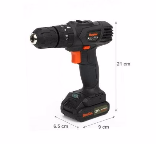 TALADRO INALÁMBRICO BAUKER 10mm 12V