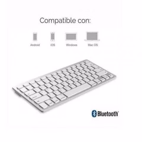 Teclado Inalambrico Bluetooth Qwerty Español Latam - Imagen 2
