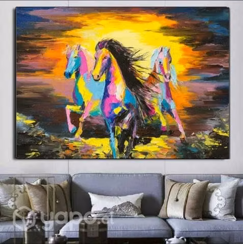 Cuadro Decorativo 3 Caballos