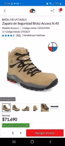 Zapato de seguridad nuevo