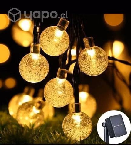 Guirnalda de luces solares para decoración navideñ