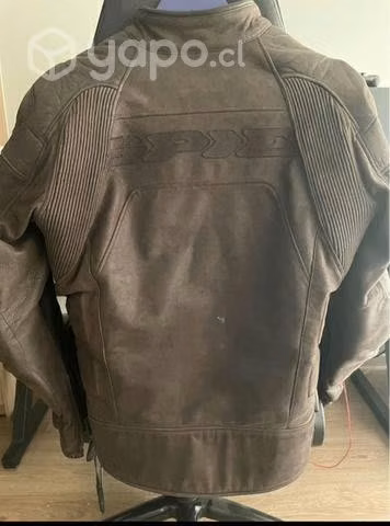 Chaqueta de cuero spidi protecciones 1 nivel