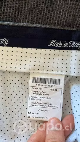 Terno trial italiano talla 52-Nuevo