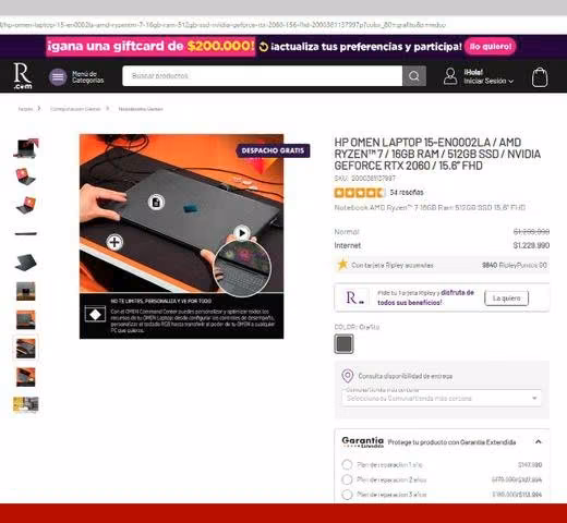 Pc Notebook Hp omen - Imagen 6