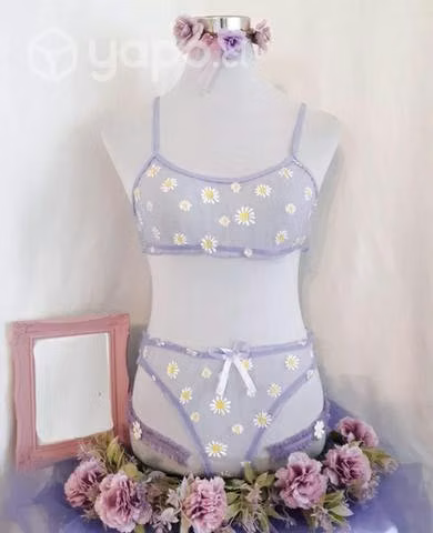 Conjunto flores talla L NUEVO