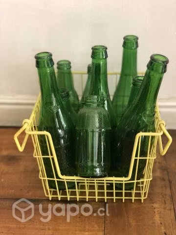 Colección botellas verdes vintage