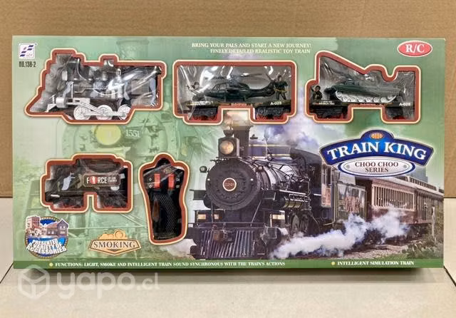 Tren a control remoto con luz, sonido y tira humo!