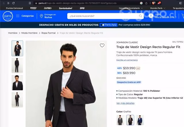Traje Johnsons Classic nuevo Talla 48 Cafe