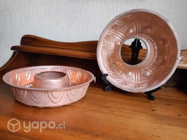 Moldes repostería de metal baño en cobre
