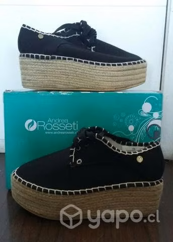 Zapatos lona plataforma
