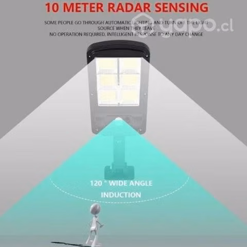 Foco Led Solar Exterior Con Sensor De Movimiento 4