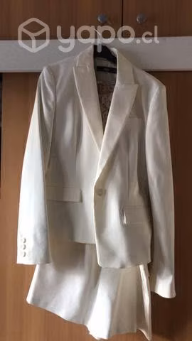 Traje Blanco dos piezas Mango S