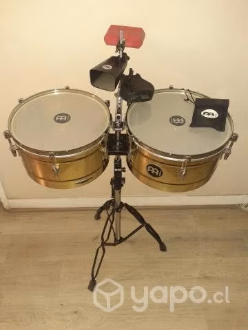MEINL TIMBALES MARATHON BRASS 14x15 Conversable - Imagen 2