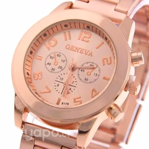 Relojes Esfera Redonda y Correa De Acero Inoxidabl