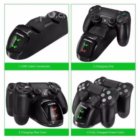 Cargador Doble Gamepad Pro Mandos Control Ps4