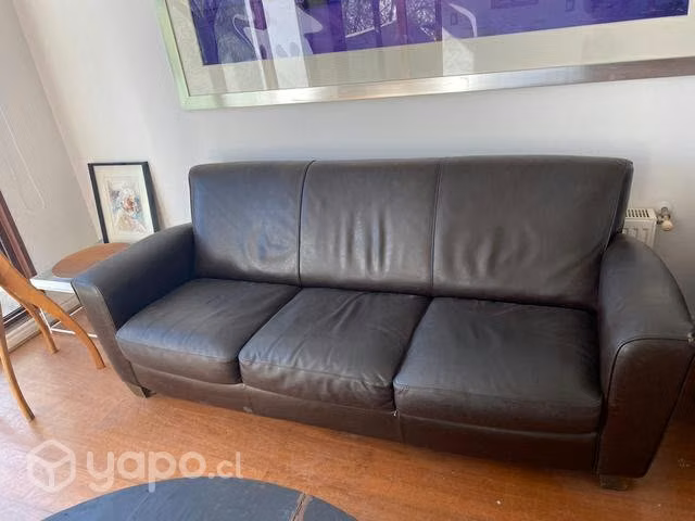 Sofa de cuero 3 cuerpos