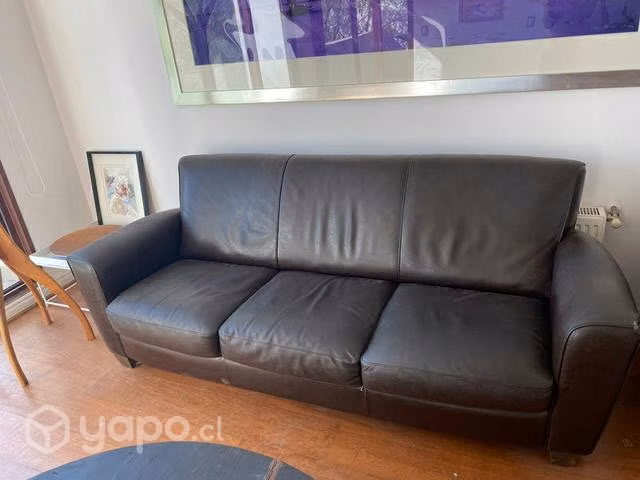 Sofa de cuero 3 cuerpos - Imagen 2