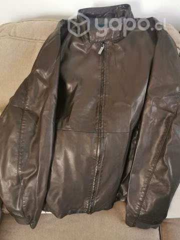 Casaca cuero marca perry ellis t/l