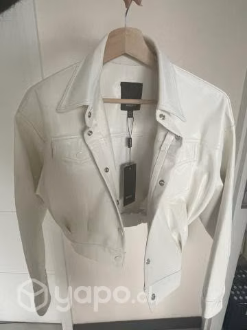 Chaqueta StudioF blanca semicuero